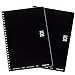 Kokuyo D Shaped Soft Ring Notebook, 6mm ruled w/dot-lines, 29 Lines, 50 Sheets, A5, Black (SU-SV331BT-D), Set of 2