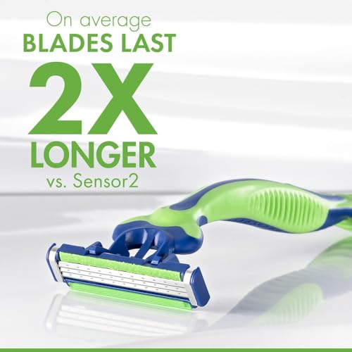 GILLETTE SENSOR3 SENSITIVE MEN’S DISPOSABLE RAZOR, 4 RAZORS