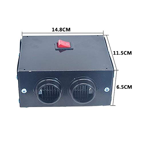 Kinbelle 12V 600W Car Fan Heater 2 Port Vehicle Heating Warmer Windscreen Defroster Demister Car Heater Defroster - Thumbnail 4