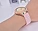 VIGOSS Compatible Galaxy 42mm Watch Band/Galaxy Active 40mm Watch Bands - 20mm Silicone Strap Wristband for Samsung Galaxy Active 40mm Watch/Galaxy 42mm Watch R810 (Pink/White, S/M)
