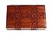 Christmas Thanksgiving Gifts Fine Rosewood Jewelry Trinket Box Keepsake Organizer Handcrafted with Floral Carvings, 6 x 4 inches