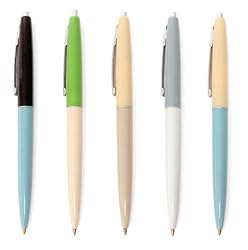 Kikkerland Retro Pens, Set of 5, Multi