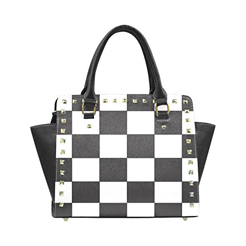 Daisy Rose Brown Checkered Tote Bag IQS Executive