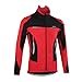 ARSUXEO Winter Warm UP Thermal Fleece Cycling Jacket Windproof 15F Red Size Large