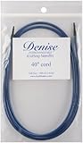 By Annie Denise Interchangeable Knit and Crochet Long Cord, 40-Inch, Blue