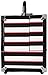 Caboodles Stylist 6 Tray Train Case, Black/White Stripe, 4.3 Pound