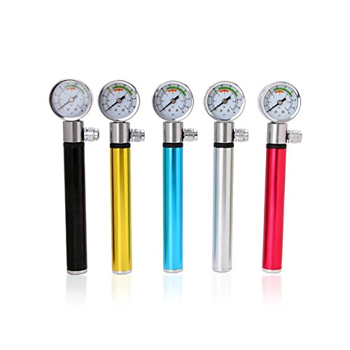 image for Aolvo Mini Bike Pump with Tire Pressure Gauge, Presta Schrader Univers