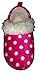 Girls Pink and White Polka-Dot Warm Winter Slipper, Toddler Small (5-6)