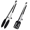 Kitchen-Tongs-with-Resting-Gadget-32cm-Spatula-Tong-33cm-Stainless-Steel-Non-Stick-Basic-Cooking-Tong-Suitable-for-Baking-Frying-Serving Kitchen Tongs with Resting Gadget, 12 Inch Spatula Tong, Stainless Steel Non-Stick Basic Cooking Tong, Suitable for…