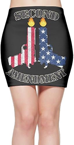 Second Amendment Women's Fitted Mini Skirt Stretch Bodycon Pencil Skirt L