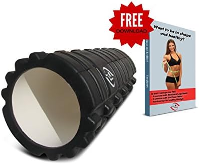 Foam Roller for Yoga Crossfit Pilates Massage Therapy Foam rolling Stretching Balance Rehab Back pain Myofascial Release Trigger Point IT band (Black)