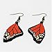 Monarch Butterfly Wing Dangle Earrings | Wooden Hand-Painted Eco-Friendly Fashion