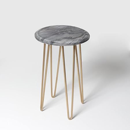 Jaipur Market Grey Galaxy Plant Stand Garden Decor Planter Table with Metal Hairpin Legs for Multi Purpose