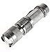 Securitying 3.5W 300 Lumens Mini XPE Q5 Zoomable LED Flashlight Adjustable Focus Portable LED Light Lamp Flashlight Torch - Silver