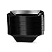 WAVEWARE PLASTIC PARTY DISPOSABLE BOWLS | 5 Ounce Black Hard Square Wedding Plastic Soup Bowls, 40 Pack | Elegant Fancy Heavy Duty Party Supplies Dessert Plates for Holidays & Occasions
