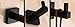 Z metnal Bathroom Hand Towel Holder, Square Door Hooks, Small Wall Hanger Shower Clothes Towel Coat Robe Hooks, Matte Black Bath Accessories, Heavy Duty, Wall Mounted, Stainless Steel, 2 Pcs