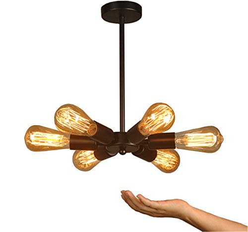 Muantopst 3 6 Heads Ceiling Light Retro Fan Style Wrought Iron