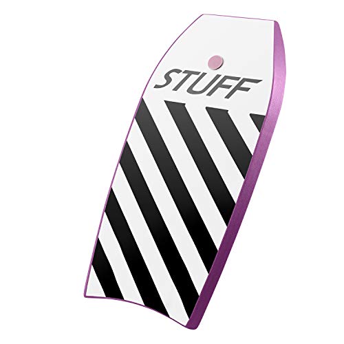 Grande Juguete Body Board 37" with EPS Core Slick Bottom and Leash for Kids and Adults (Pink)