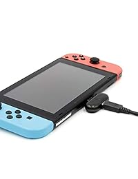 GuliKit Route+ PRO Adaptador de Audio Bluetooth para Nintendo Switch, USB C Transmisor de Audio Bluetooth inalámbrico, aptX baja latencia, soporte en el juego Voice Chat