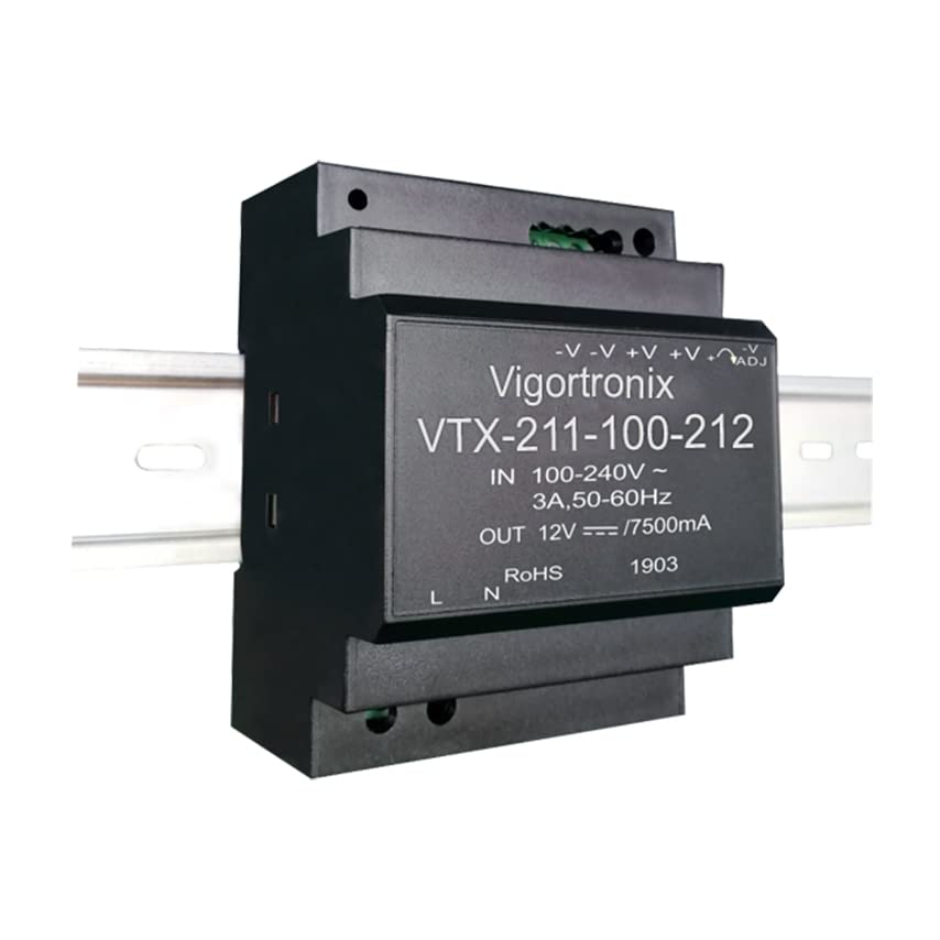 VIGORTRONIX 100 W Din Rail AC/DC PSU 85-264 V Input, 15 V Output VTX-211-100-215