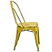 Flash Furniture Commercial Grade Distressed Yellow Metal Indoor-Outdoor Stackable Chair