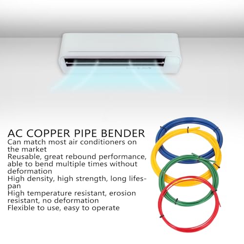 4 Pcs 4M Air Conditioning Copper Pipe Bender Pipe Bender PE Plastic Bending Machine Built-in Bending Sleeve