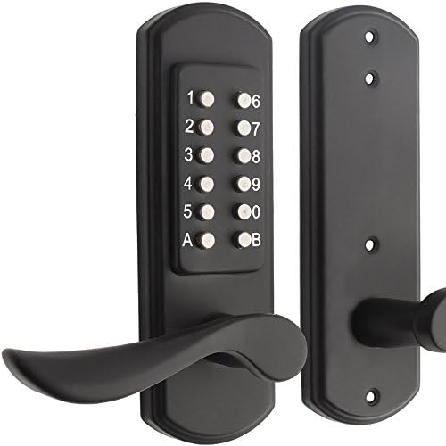 YAXINTRD Left Handed Keyless Entry Door Lock Keypad-Not Deadbolt Mechanical Combination Lever Handle Doors Security Digital Code Stainless Steel 304