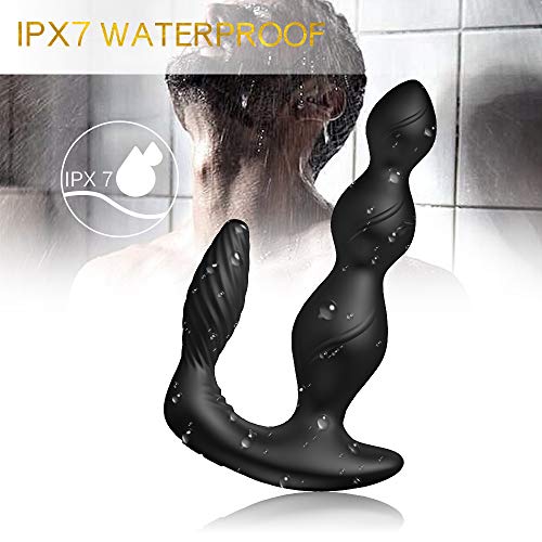 B&G Anal Vibrator Prostate Massager with Three Motors & 24 Vibrations, Butt Plug G spot Vibrator, Anal Sex Toys for Men Women Couples, Remote Control Rechargeable