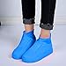 Blue Waterproof Rain Shoe Covers  for Traveling - Durable,Water Resistant,Non slip,Non-toxic,Recyclable,Stretchable Boot Overshoe - Elasticity Gear Galoshes fits for Men Women Kids (Large US 7.5-11)