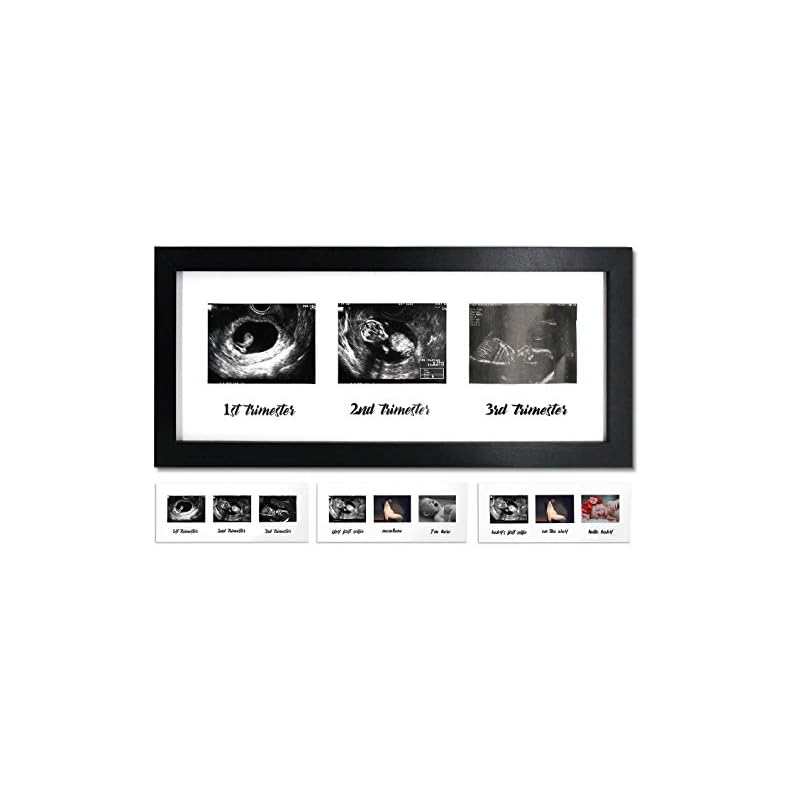 IHEIPYE Triple Sonogram Pregnancy Frame – Baby Ultrasound Picture Frame with Story for Expecting Parents, Baby Shower…