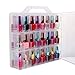 Portable Clear Double Side Nail Polish Organizer Case Holder | Up to 48 Bottles | Adjustable Spaces Divider | Double Side Opening With Snaps | Portable Handle | Deep Pocket.