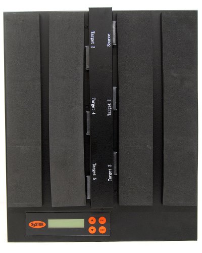 SySTOR 1:5 SATA Hard Disk Drive / Solid State Drive (HDD/SSD) Flatbed Clone Duplicator/Sanitizer - High Speed (150mb/sec) (SYS405HDD)