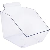 SSWBasics Clear Plastic Dump Bin for Slatwall - 6 x 5 1/2 x 7 1/2, Set of 2 | Displays small merchandise right on your slatwall, and each bin holds about 15 pounds.