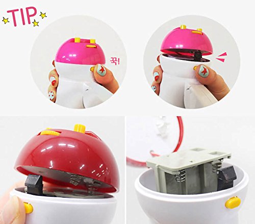 Mini Plastic Cheerleading Megaphone Bullhorn with handle, neck strap Siren for Kids - Speaker Voice Amplifier Foldable Portable Handheld Loud Bulhorn (Red) - Thumbnail 3