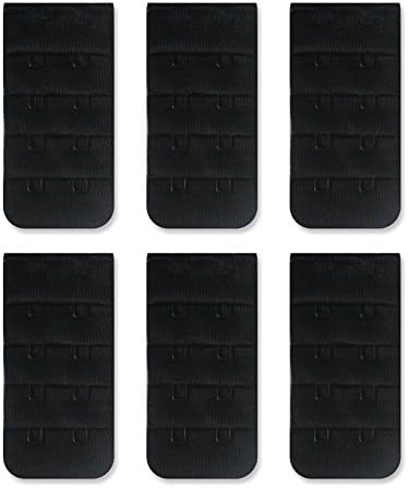 Women Bra Extensions - Bra Extender 2 Hook 1/2 inch Spacing, Pack of 6pcs
