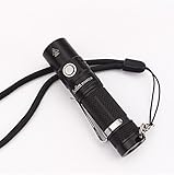 Sofirn SP10A Mini Flashlight with Keychain Ring, CREE LED Gives max 550 Lumen, Great Small EDC Light for Daily Use, Upgraded Version (Black)