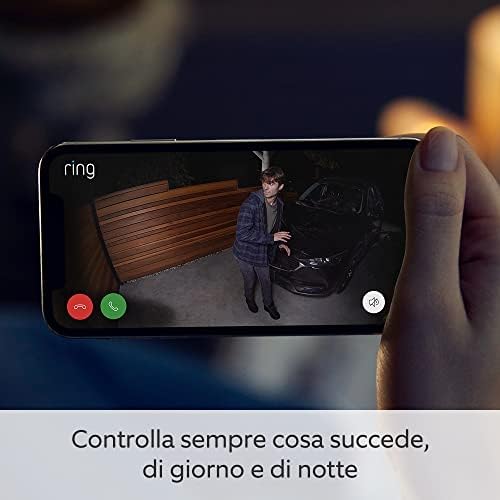 videocamera Plus con faretti plug-in (Spotlight Cam Plus) | Telecamera di sorveglianza HD wifi per esterno con audio bidirezionale, fai-da-te | Ring Home: 30 gg. prova gratuita | 2 telecamere