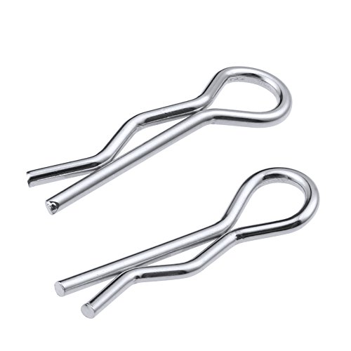 Hobbypark 1/18th-1/5th Small-Large RC Body Clips Bent Springy R Pins Hobby Car Truck Buggy Crawler Body Shell Vehicle Spare Parts (100-Pack)