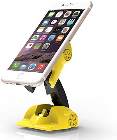 Car Phone Mount XUNMEJ Phone Holder Universal Windshield Dashboard Magnetic Phone Cradle for iPhone X 8 7 6s 5s 7/6 plus Samsung Galaxy S8 Edge S7 S6 Note 6 7, Nexus, Blackberry, LG (Yellow)