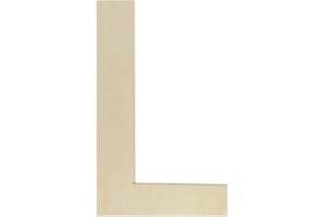 HONGMA Wooden Letters 12 Inch, Big Wooden Letter L Shapes Cutouts Blank Unfinished Large Wood Alphabet Letters for DIY Crafts Wall Decor Painting Wedding Birthday Party Decoration Room Home Decorations