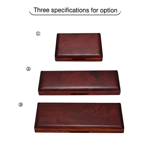 Wooden Reed Case with Inner Soft Cloth Instrument Accessories Container Reeds Holder Storage Box for 11pcs Bassoon Reeds Redwood