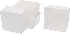 4 Piezas 86mmx86mmx43mm PVC Blanco Soporte Caja ...