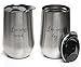 Insulated Stainless Steel Wine Glasses - 2x Stemless Tumbler Cup with Lid - 16 Oz Unbreakable Outdoor Travel Mug Set - Wine & Coffee Stay Cold or Warm for 3 Hours