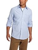 IZOD Men's Big and Tall Essential Stripe Long Sleeve Shirt, American Dream, 3X-Large Tall