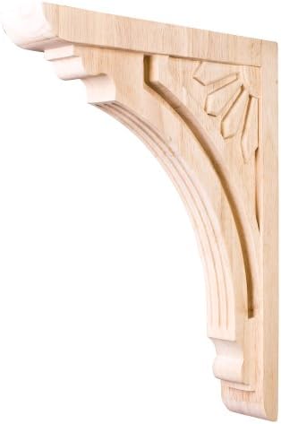 One Pair- Large Art Deco Corbels- 2" wide x 10-11/16" deep x 14" tall