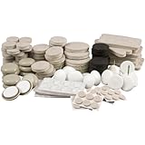 SuperSliders 4500095N Multi-Surface Hardwood & Carpet, Brown, Protection Value Kit, Linen, 180 Pieces