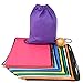Podzly Bulk 50 Pack Drawstring Backpacks - Brightly Colored Sturdy and Washable Polyester String Bags, 12'' x 15'' - Giveaways for Kids, Trade Shows, Classroom, Summer Activities and Benefit Walk