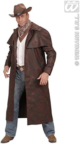 Delights Mens Western Sheriff Brown Cowboy Duster Coat Large (42-44" chest)