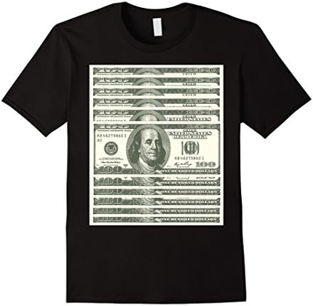Mens One Hundred Dollar Bill T Shirt  XL Black