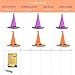ORIENTAL CHERRY Halloween Lights - 6PCS IP67 Waterproof Hanging Witch Hat String Lights Luminaries - Halloween Decorations Outdoor for Porch Patio Pathway Garden Gate Yard Birthday Party